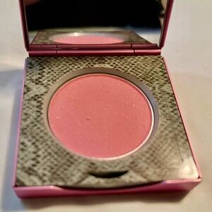 New! Mally Pink Glow Blush Metal Mirror Compact Beauty